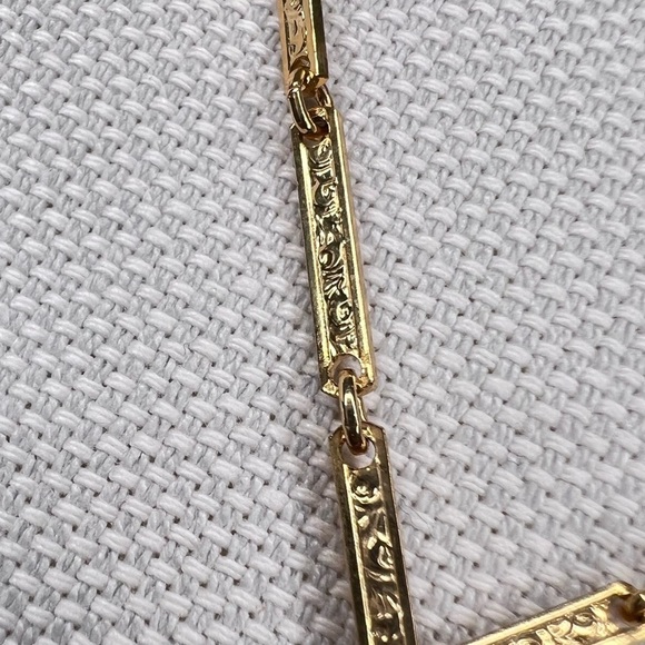 Patriotic Chandelier necklace on a gold chain - Picture 4 of 6